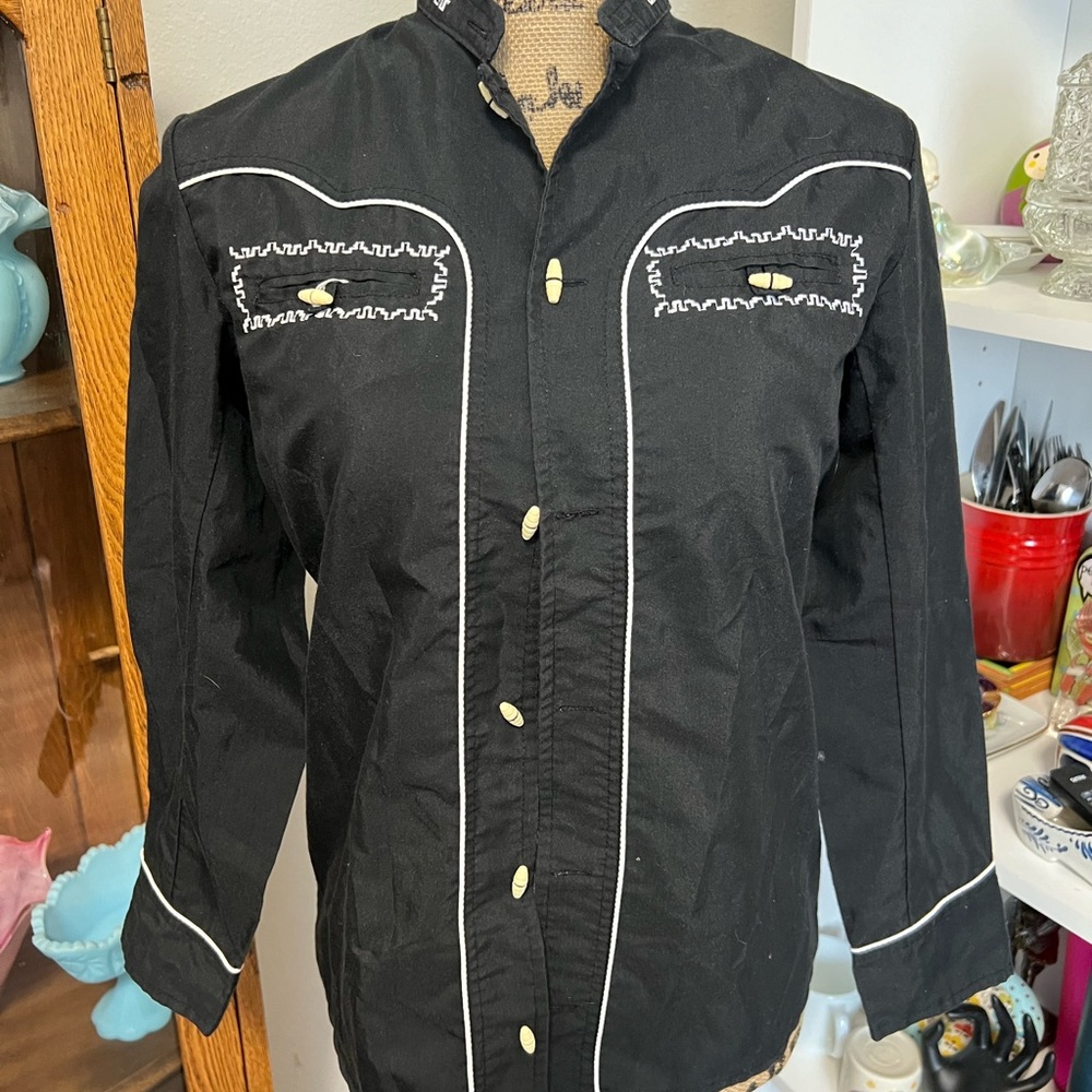 Black Western Style Women's Top